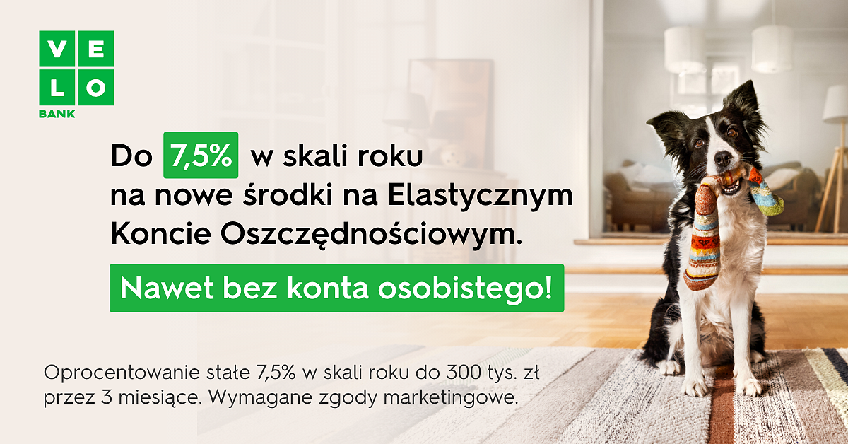 Elastyczne Konto Oszczędnościowe - VeloBank